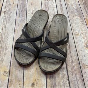 Crocs Wedge Sandals Size 7